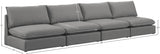 Mackenzie Grey Linen Textured 160" Modular Sofa from Meridian - Luna Furniture