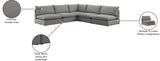 Mackenzie Grey Linen Textured Modular Sectional from Meridian - Luna Furniture