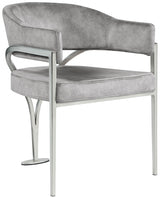 Madelyn Grey Velvet Dining Chair, Set of 2 from Meridian - Luna Furniture