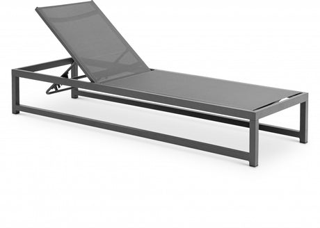 Maldives Grey Outdoor Patio Adjustable Sun Chaise Lounge Chair from Meridian - Luna Furniture