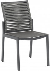 Maldives Grey Outdoor Patio Dining Side Chair, Set of 2 from Meridian - Luna Furniture