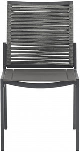 Maldives Grey Outdoor Patio Dining Side Chair, Set of 2 from Meridian - Luna Furniture