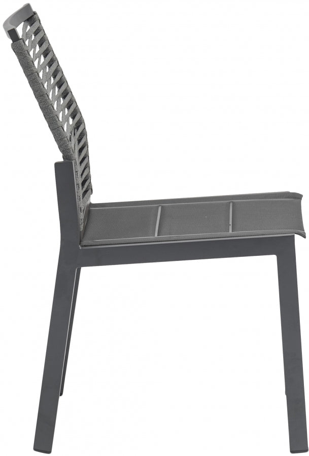 Maldives Grey Outdoor Patio Dining Side Chair, Set of 2 from Meridian - Luna Furniture