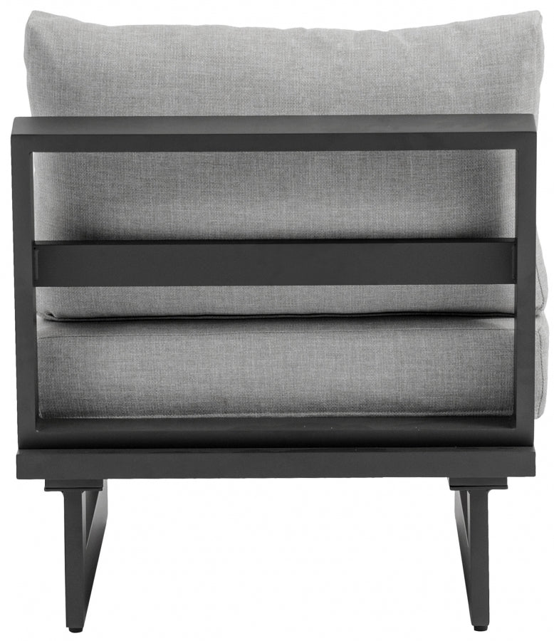 Maldives Grey Waterproof Fabric Outdoor Modular Accent Chair from Meridian - Luna Furniture