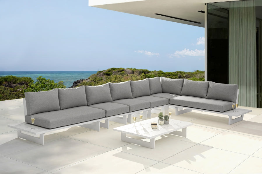 Maldives Grey Waterproof Fabric Outdoor Modular Sectional from Meridian - Luna Furniture