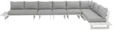 Maldives Grey Waterproof Fabric Outdoor Modular Sectional from Meridian - Luna Furniture