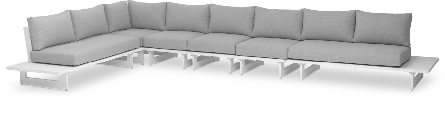 Maldives Grey Waterproof Fabric Outdoor Modular Sectional from Meridian - Luna Furniture