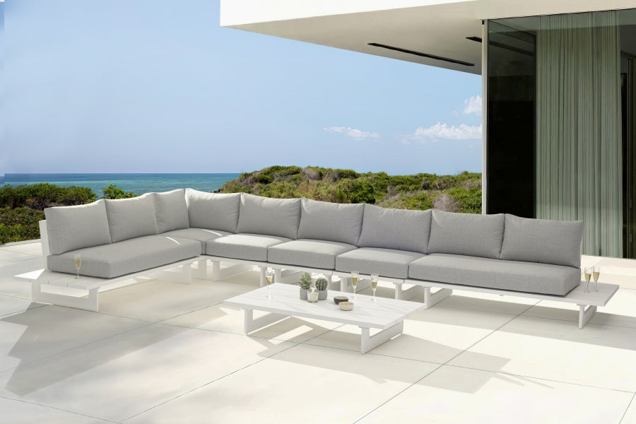 Maldives Grey Waterproof Fabric Outdoor Modular Sectional from Meridian - Luna Furniture