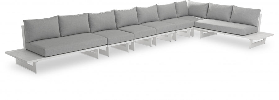 Maldives Grey Waterproof Fabric Outdoor Modular Sectional from Meridian - Luna Furniture