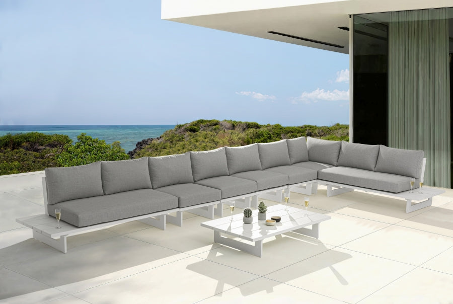 Maldives Grey Waterproof Fabric Outdoor Modular Sectional from Meridian - Luna Furniture