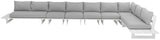 Maldives Grey Waterproof Fabric Outdoor Modular Sectional from Meridian - Luna Furniture