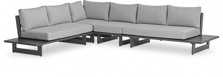 Maldives Grey Waterproof Fabric Outdoor Modular Sectional from Meridian - Luna Furniture