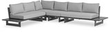 Maldives Grey Waterproof Fabric Outdoor Modular Sectional from Meridian - Luna Furniture