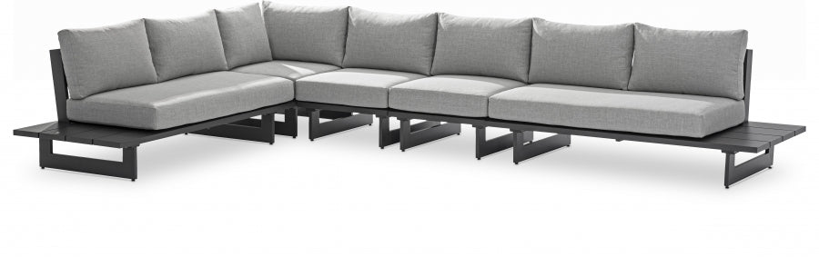 Maldives Grey Waterproof Fabric Outdoor Modular Sectional from Meridian - Luna Furniture