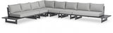 Maldives Grey Waterproof Fabric Outdoor Modular Sectional from Meridian - Luna Furniture