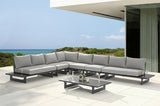 Maldives Grey Waterproof Fabric Outdoor Modular Sectional from Meridian - Luna Furniture