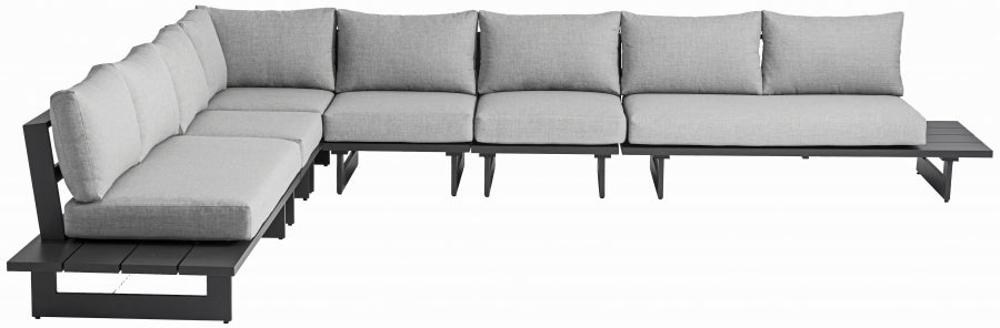 Maldives Grey Waterproof Fabric Outdoor Modular Sectional from Meridian - Luna Furniture