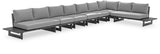 Maldives Grey Waterproof Fabric Outdoor Modular Sectional from Meridian - Luna Furniture