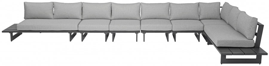 Maldives Grey Waterproof Fabric Outdoor Modular Sectional from Meridian - Luna Furniture