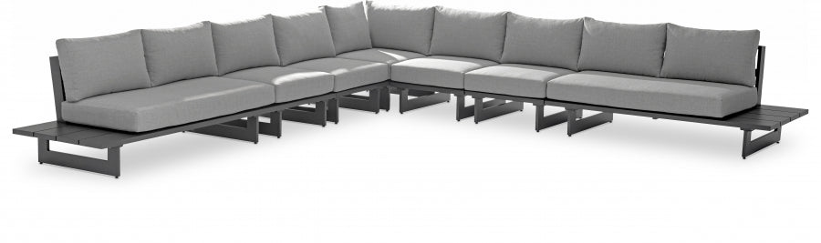 Maldives Grey Waterproof Fabric Outdoor Modular Sectional from Meridian - Luna Furniture