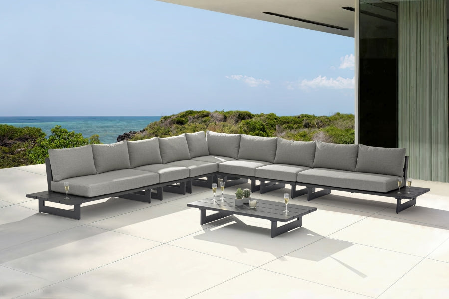 Maldives Grey Waterproof Fabric Outdoor Modular Sectional from Meridian - Luna Furniture