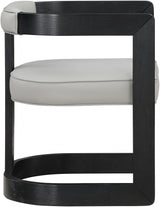 Manchester Grey Faux Leather Dining Chair from Meridian - Luna Furniture