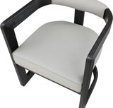 Manchester Grey Faux Leather Dining Chair from Meridian - Luna Furniture