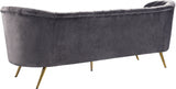 Margo Grey Velvet Sofa from Meridian - Luna Furniture