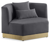 Marquis Grey Velvet Chair from Meridian - Luna Furniture