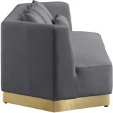 Marquis Grey Velvet Sofa from Meridian - Luna Furniture