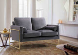 Mila Grey Velvet Loveseat from Meridian - Luna Furniture