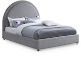 Milo Grey Boucle Fabric Full Bed from Meridian - Luna Furniture