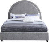 Milo Grey Boucle Fabric Full Bed from Meridian - Luna Furniture