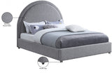 Milo Grey Boucle Fabric Full Bed from Meridian - Luna Furniture