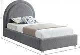 Milo Grey Boucle Fabric Twin Bed from Meridian - Luna Furniture