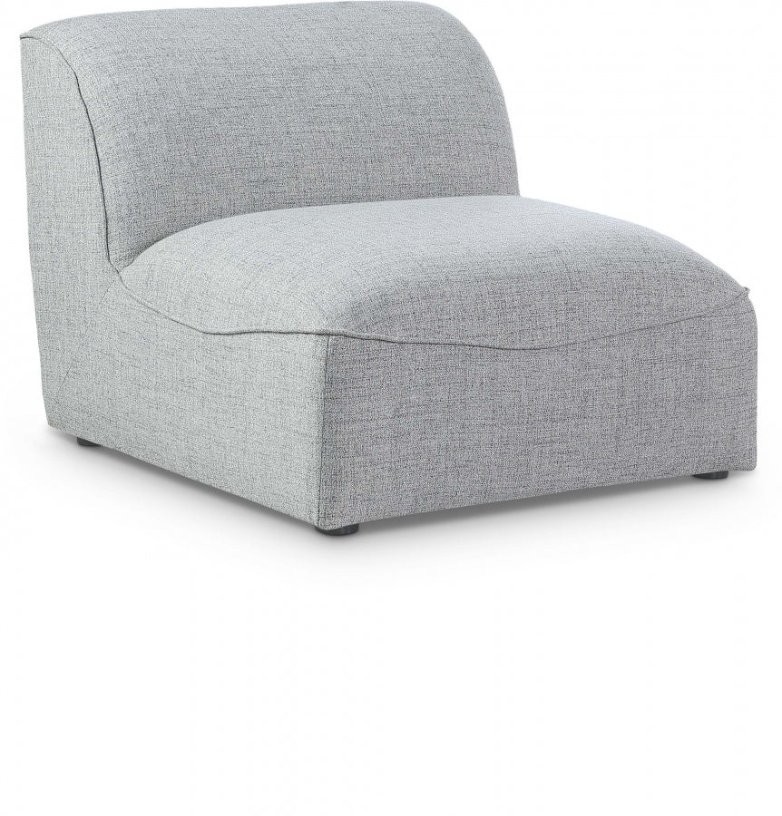 Miramar Grey Modular Armless Chair from Meridian - Luna Furniture