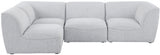 Miramar Grey Modular Sectional from Meridian - Luna Furniture