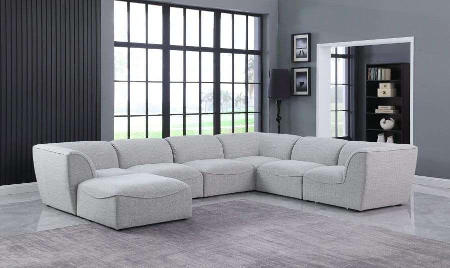 Miramar Grey Modular Sectional from Meridian - Luna Furniture