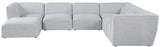 Miramar Grey Modular Sectional from Meridian - Luna Furniture