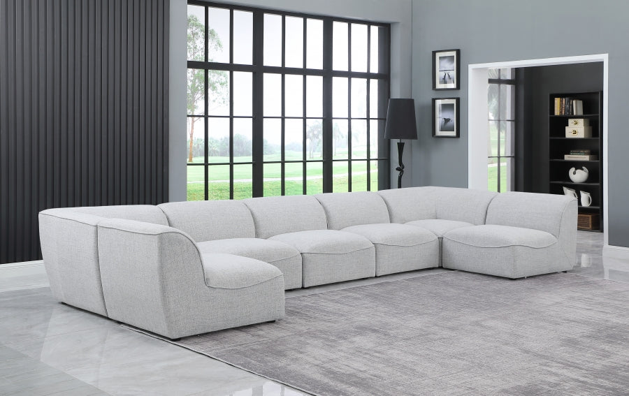 Miramar Grey Modular Sectional from Meridian - Luna Furniture