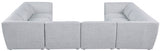 Miramar Grey Modular Sectional from Meridian - Luna Furniture