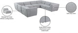 Miramar Grey Modular Sectional from Meridian - Luna Furniture