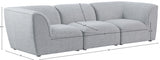 Miramar Grey Modular Sofa from Meridian - Luna Furniture