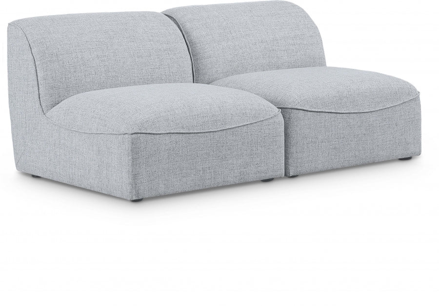 Miramar Grey Modular Loveseat from Meridian - Luna Furniture