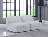 Miramar Grey Modular Loveseat from Meridian - Luna Furniture