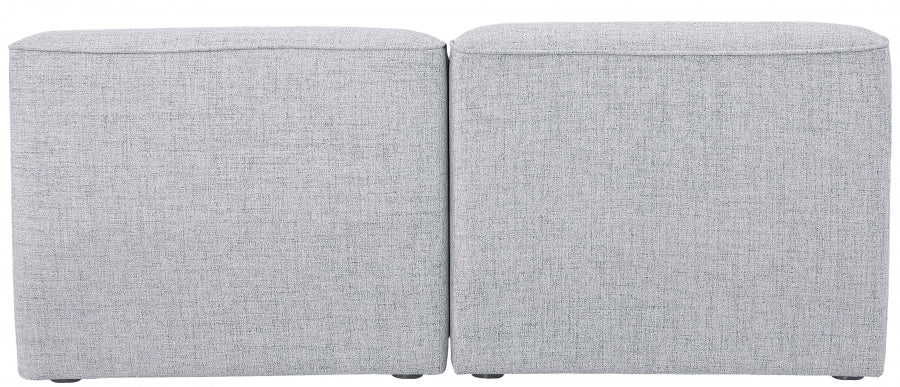 Miramar Grey Modular Loveseat from Meridian - Luna Furniture