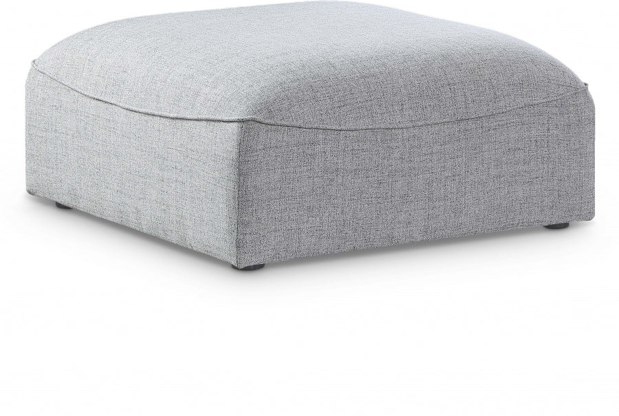 Miramar Grey Ottoman from Meridian - Luna Furniture