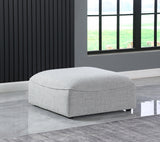 Miramar Grey Ottoman from Meridian - Luna Furniture