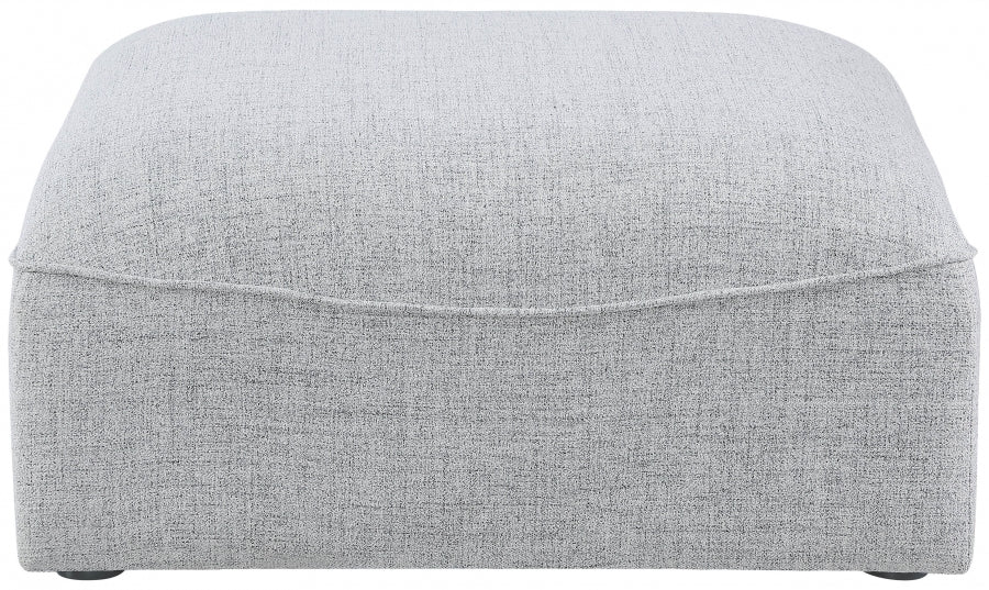 Miramar Grey Ottoman from Meridian - Luna Furniture