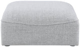 Miramar Grey Ottoman from Meridian - Luna Furniture